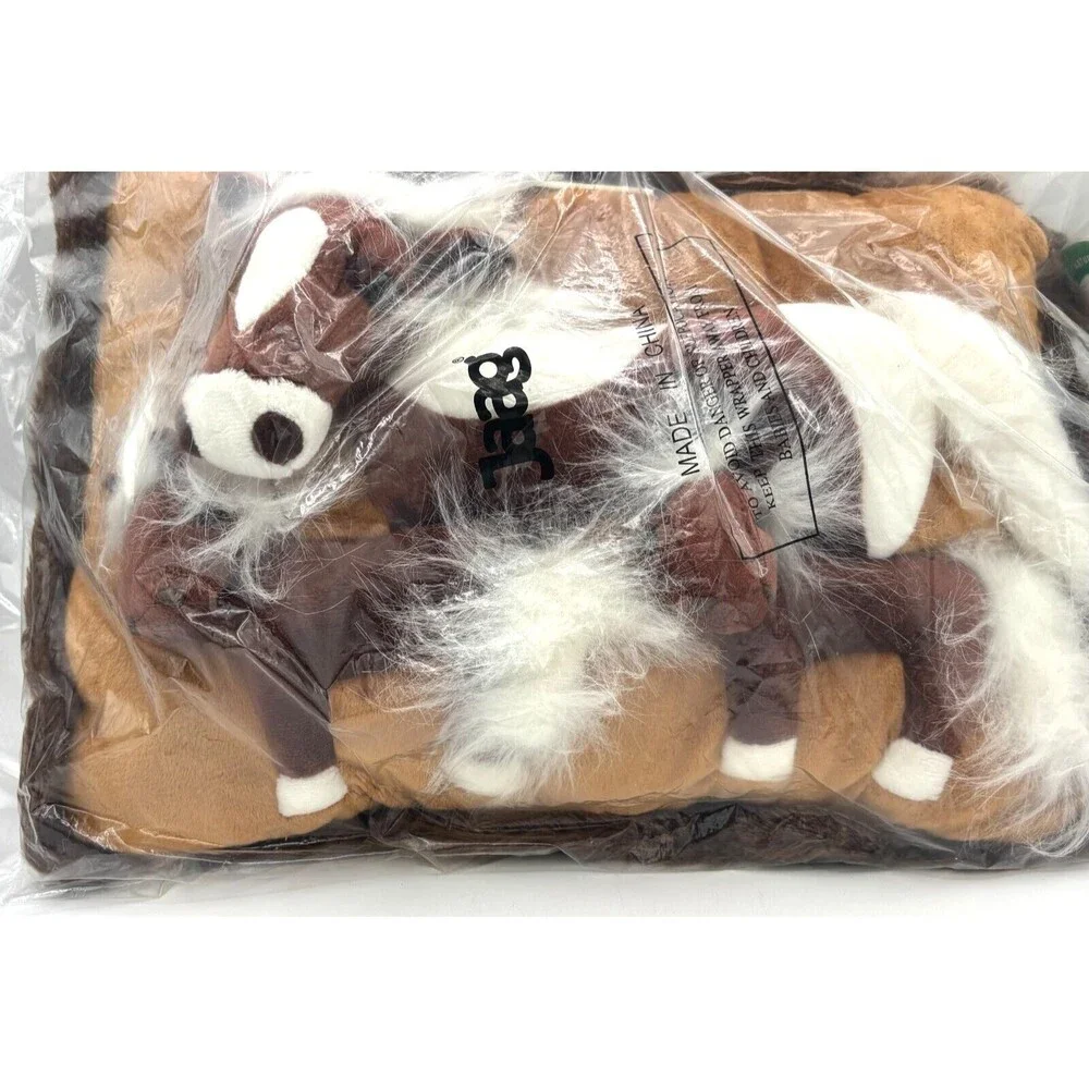 Jaag Plush Horse 3D Throw Pillow Soft Mare w/ Twin Foals Vintage 15x11 NWT‎ HTF